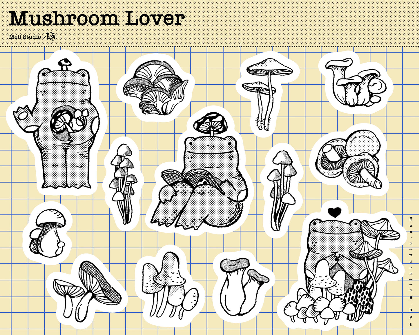 Handmade 'Mushroon LOVER' Sticker