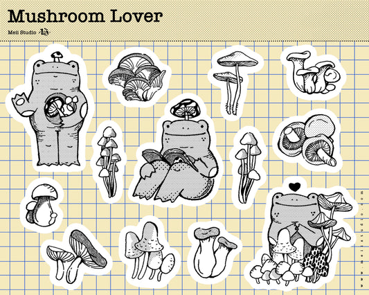 Handmade 'Mushroon LOVER' Sticker